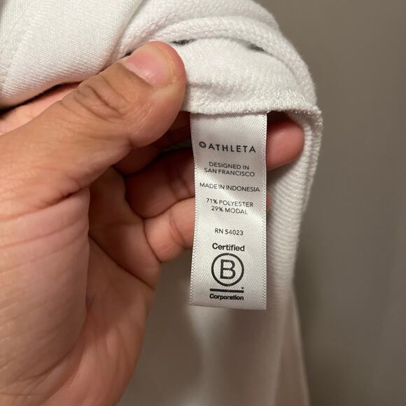 Athleta Sedona Sweatshirt‎ Dress Size Large White New - Picture 7 of 7